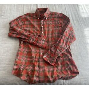 Southern Casanova Men's Long sleeve Plaid Button Down Shirt Size Medium